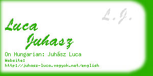 luca juhasz business card