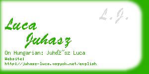 luca juhasz business card